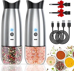 Gravity Electric Salt and Pepper Grinder Set