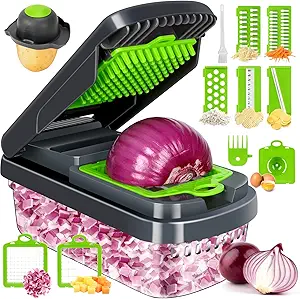 Vegetable Chopper,12-in-1 Multifunctional Food