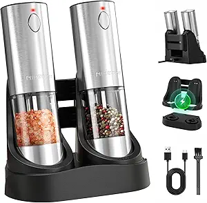 Electric Salt and Pepper Grinder Set